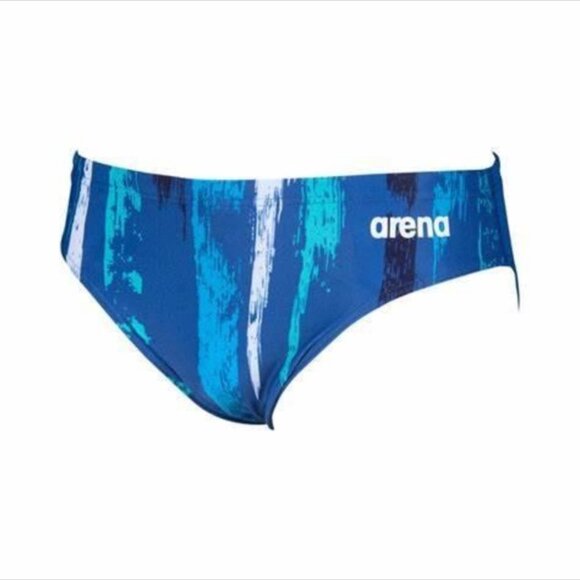 NWT Arena Team Painted Stripes Swim Brief - Picture 3 of 3